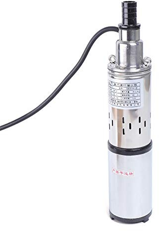 Pompa dell'acqua da 16L/min con cavo da 17m, pompa per pozzi profondi, pompa sommersa solare, pompa sommersa a pressione, pompa per fontana in acciaio inossidabile, pompa da giardino