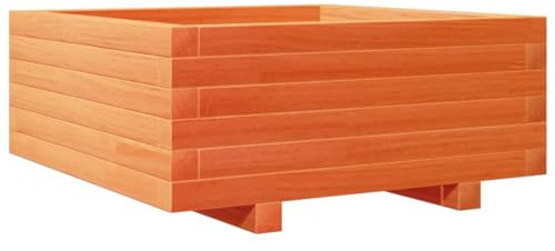 vidaXL Fioriera Giardino Marrone Cera 60x60x26,5cm Legno Massello Pino, fioriera, fioriera da Patio, fioriera per Erbe, fioriera da Esterno, fioriera