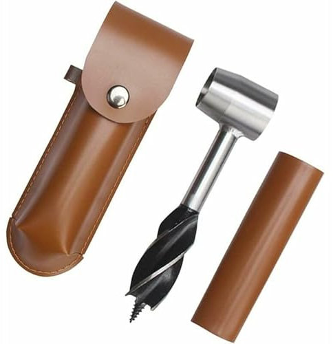 PRIMEGA Handborr för träbearbetning, manuell skiftnyckel, bushcraft, jordborr, träborr, borrar, handborr, mångsidig för utomhusbruk, camping, bushcraft