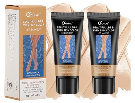 Anti-Cernes Pour Les Jambes, Crème Imperméable Pour Les Jambes, Crème Anti-Imperfections Pour Un Corps Impeccable, Anti-Cernes Pour Les Cicatrices De Tatouages Sur Les Jambes, Teints Sains (2 Pièces)
