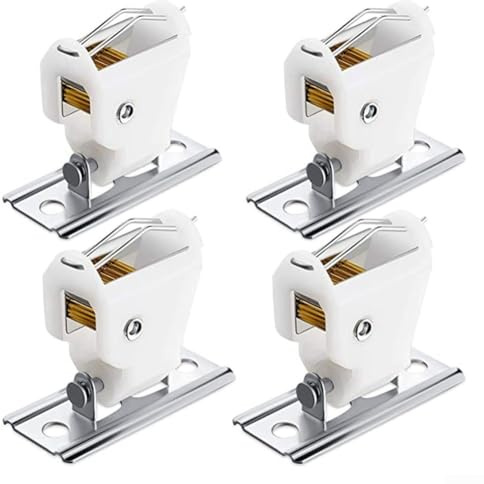 4 Pezzi Set di Sistema di Controllo per Tenda a Pacchetto, Kit di Bloccaggio con Puleggia in Metallo per Tende, Meccanismo di Regolazione dell'Altezza per Finestre, Hardware per Trattamento delle