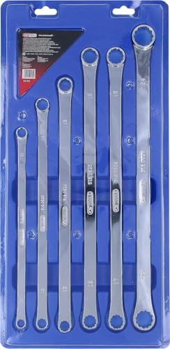 CHROMEplus Double ring spanner set, extra long, 6 pcs