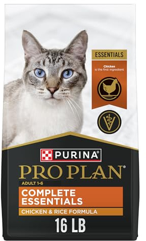 Purina Pro Plan High Protein Cat Food With Probiotics for Cats, Chicken and Rice Formula - 16 lb. Bag