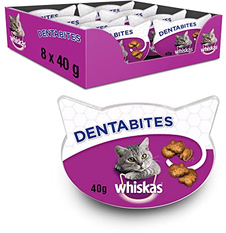 Whiskas Dentabites Katzensnack, Huhn, 8er Pack (8 x 40 g)