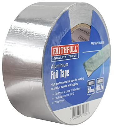 Faithfull FAITAPEALU50 Aluminium Foil Tape 50mm x 45.7M