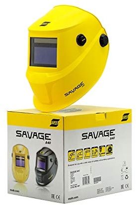 ESAB Savage™ A40 Maske GELB Auto Dimmen Schweißer Visier Wig/MIG 4 Sensoren Truecolor