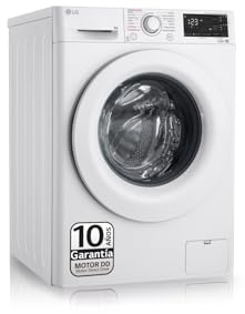 LG Lavadora Serie 350 F4WV3509S3W - 9kg, Carga Frontal, 1400 RPM, Inteligencia Artificial AI Direct Drive, con Vapor, Autodosificación Detergente, Color Blanco