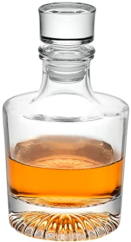 Glob pyramid vintage kristallkaraff (24 oz) – kristallalkohol- och spritbehållarflaska för att hälla whisky, skotsk, bourbon, tequila, vodka och andra sprit – spritglas karaff med propp