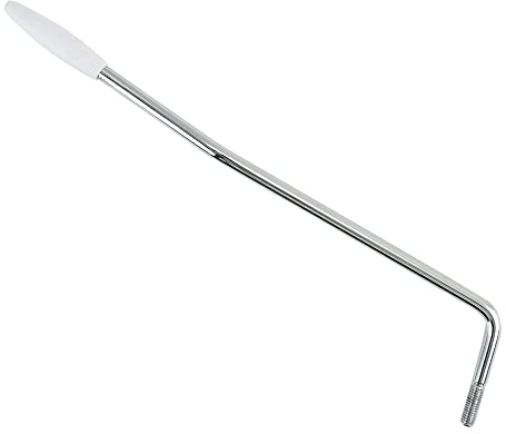 Wilkinson Stahl 5mm Gewinde Tremolo Arm Tremolo Hebel Whammy Bar für Fender Mexico Strat E-Gitarre, Chrom Weißer Kappe
