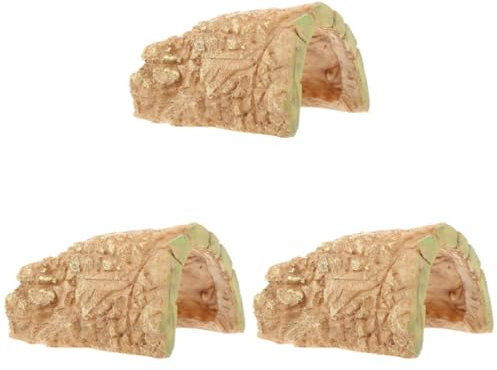 FRCOLOR 3st Schildkröten-terrasse Versteckt Lebensraum Fisch Garnelen Unterschlupf Kleintiertunnel Schildkrötenversteck Schildkrötenhaus Terrariennebler Felsen Draussen Harz