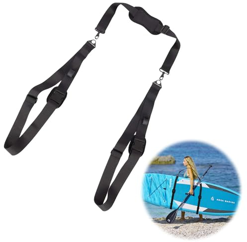 mizikuu Correa de Tabla de Surf, Ajustable Sup Correa de Transporte Sup Shoulder Carrier Strap Accesorios para Kayak, Surfboard, Tablas de Paddle Surf, Longboards