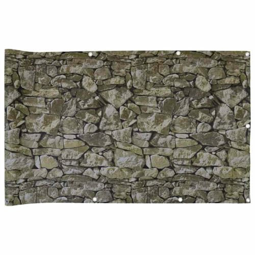 vidaXL Garten-Sichtschutz Steinoptik Grau 800x120 cm PVC