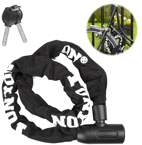 mizikuu E Scooter Schloss, Fahrradschloss Hohe Sicherheit mit Schlüssel E Roller Kettenschloss mit 2 Schlüsseln Gliederschloss Schlosskopf für E-Scooter, Fahrräder, Bike, Motorrad