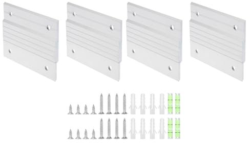 sourcing map 8 Paar französische Bilderaufhänger, 10,2 cm, robustes Aluminium, Z-Stange, Clip, ineinandergreifende Wandhalterung, Aufhänger-Set zum Aufhängen von Spiegel-Bilderregalen