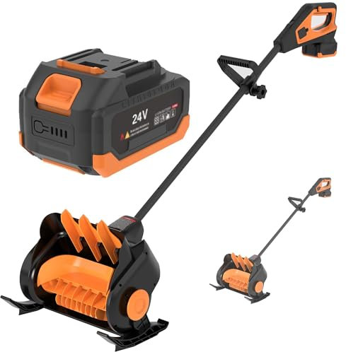 Spazzaneve elettrico, spazzaneve senza spazzole, spazzaneve da 12 pollici, pala da neve a batteria, spazzaneve semovente da 24 pollici alimentato a gas, controllo a 3 velocità, ideale per marciapiedi