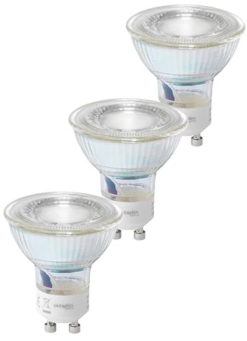 Oktaplex 3er Set Lampe GU10 LED warmweiß 2700K 450lm 2,5W Leuchtmittel 100° Abstrahlwinkel - Effizienzklasse A