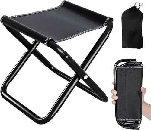 TaiXinYuly Tabouret Pliant Portable 30 cm，Tabouret de Camping, Pliant d'Extérieur,pour Adultes pour Voyage Randonnée Pêche Barbecue Plage (Grande Taille)