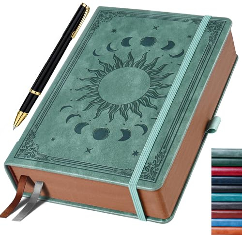 HwxBen Diario B5 con penna, 360 pagine, carta 100 g/m² spessa e antisanguinamento, taccuino con tasca pieghevole per appunti scuola ufficio, idea regalo – Grigio Premium