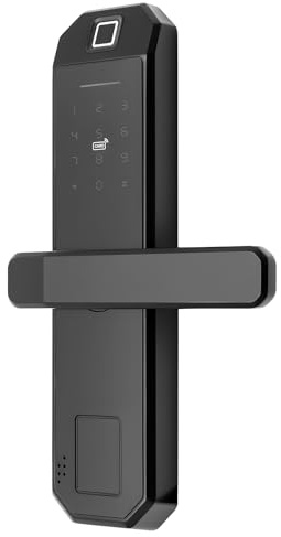 MEELRYD Cerradura electrónica inteligente para puerta, resistente al agua, cerradura inteligente para puerta, 200 combinaciones de huellas dactilares y contraseñas, tiempo de espera extremadamente