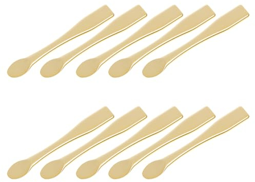 Gatuida Cucharas para Crema Facial Abs 10 Unidades Pequeñas para Mascarilla y Cuidado Piel, Aplicadores Cosméticos Portátiles para Uso Doméstico y Viaje