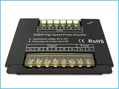 Amplificatore Segnale PWM Alta Velocit� 4 Canali Per Striscia Led RGBW RGB+W RGB Mono Colore 12V 24V 4X8A AP103