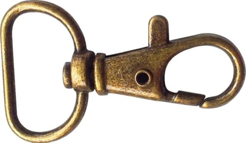 Chiusura a moschettone in bronzo, 4,2 x 2,5 cm, 2 pezzi