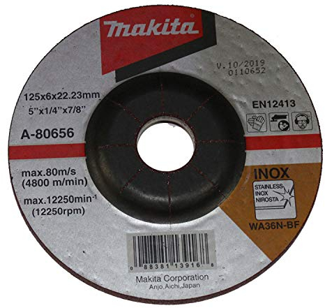 Makita A-80656 - Disco de desbaste (125 x 6 x 22,23 mm)