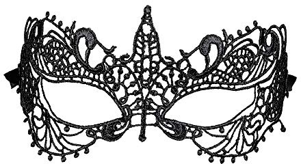 W WIDMANN MILANO Party Fashion - Augenmaske mit Spitze, Kostümzubehör, Accessoire, Venezianisch, Maskenball