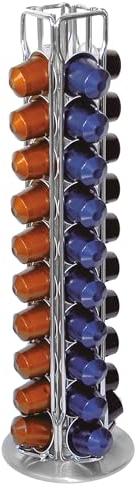 Jocca Porta Cápsulas de Café | Capacidad para 40 Cápsulas | Diseño Cromado Elegante | Acero Resistente | Organización Compacta para Cocina o Oficina