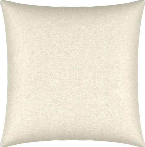 Erwin Müller Kuschelkissenbezug, Kissenhülle Single-Jersey Murnau - wollweiß Größe 40x40 cm - bügelfrei, strapazierstark, elastisch, mit Reißverschluss
