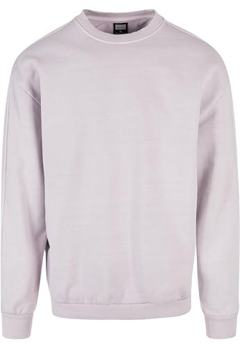 Urban Classics Herren Heavy Terry Garment Dye Crew L Lilac