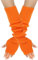 AWOCAN Lange Fingerlose Handschuhe - Weiche Winter Warme Armstulpen Mit Daumenloch - Gestrickt Warm Weben (Orange)