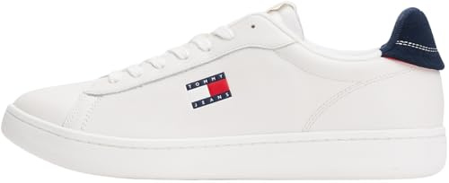 Tommy Jeans Uomo Sneakers con Suola Preformata Archive '98 in Pelle, Multicolore (RWB), 42