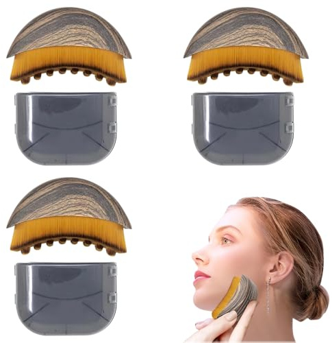 3 cepillos faciales de contorno linfático, cepillo facial de cepillado en seco, masajeador de drenaje linfático para cara, escultura de barbilla y mandíbula, herramienta facial portátil, se adapta a