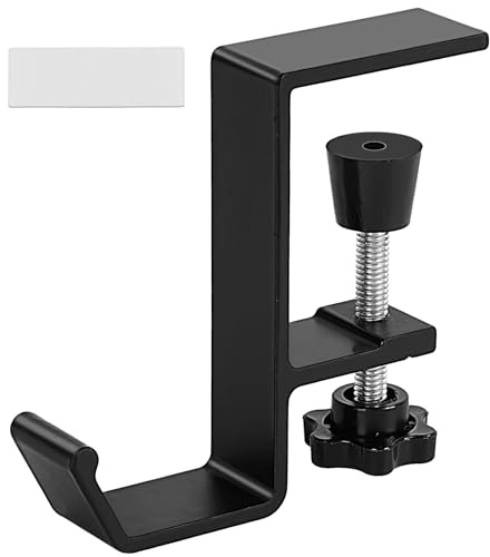 AXFEE Supporto per Cuffie, Porta Cuffie da Scrivania, Supporto cuffie Regolabile Porta Cuffia Gaming, per Tutte Le Cuffia Over-Ear, cuffies da Gioco, Cuffies per Bambini - Nero
