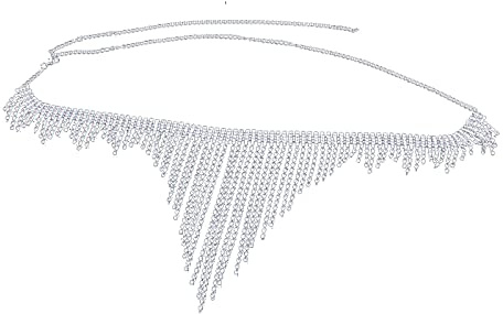 ZTFYKLIN Culotte Ouverte Sexy Femme Chaîne De Corps Et Exagérée Discothèque Vêtements Étincelante Pleine Glands Lingerie Ensemble 3 Pièces Lot Coton Strings Tangas À L'Entre Jambe String Tanga