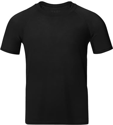 WISMBOX Boys' Short Sleeve Rash Vest, UPF 50+ Quick-Dry Swim Top for Pool | Lightweight Breathable Fabric With Flexible Fit And Tagless Collar For Surfing, Pool Sessions, Beach Holidays & Outdoor Play