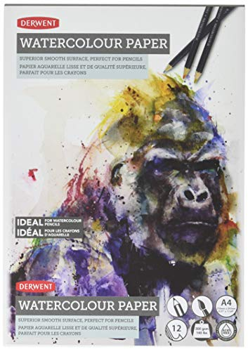 Derwent Blocco per Acquerello, 12 Fogli, A4 Verticale