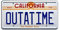 Celebrity Machines Back to the Future | OUTATIME | Metal Stamped License Plate