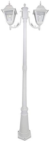 Lampione New York Cm. 200 Due Luci Bianco