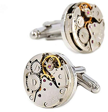 MERIT OCEAN Movement Cufflinks Steampunk Watch Mens Shirt Vintage Watch Cuff Links Business Wedding Gifts