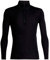 ICEBREAKER Men's 100% Merino Wool Everyday Half Zip Base Layer Long Sleeve Top - Slim Fit - 175 Ultralight Fabric - Black, M, 104484