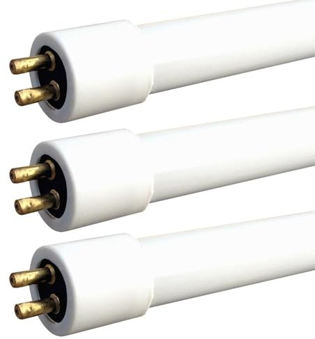 3 x Leyton 10w T4 Fluorescent Tubes Warm White 3400K 352mm inc pins 338mm exc pins Check Length Carefully