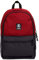 INVICTA BARLY Rucksack aus nachhaltigem Stoff, Praktisch & Unisex, kompakt, Büro, Reise, Arbeit, Studium, Backpack, Daypack, italienisches Design, zweifarbig rot/grau