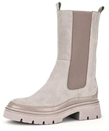 Gabor Damen Chelsea Boots, Frauen Stiefeletten,Wechselfußbett,Kurzstiefel,uebergangsschuhe,uebergangsstiefel,leinen/Dark-Nude,40 EU / 6.5 UK