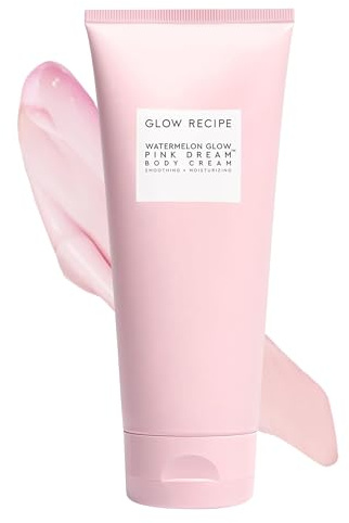 Glow Recipe Watermelon Glow Pink Dream - Crema corpo all'acido ialuronico per la riparazione di barriere cutanee, crema per il corpo non grassa, idratante illuminante con burro di semi di anguria (200