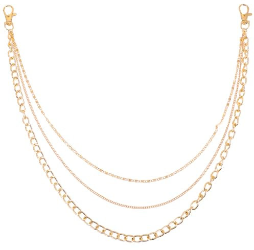 AOKWAWALIY 2 Stück Jeansketten Hosenketten Hosenzubehör Jeansketten Für Männer Hosenketten Für Männer Ketten Für Hosen Metall Hosenketten Zarte Hängekette Punk Hosenketten