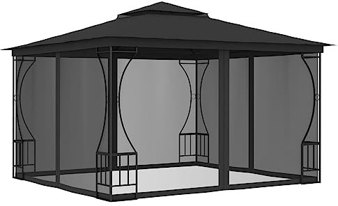 Gecheer Cenador de Jardín Resistente a UV con Estructura de Acero, 300x300x265 cm - Ideal para Eventos y Camping