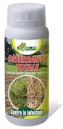 AL.FE Diserbante Totale Sistemico, 500 ml, Set 4 Flaconi, Erbicida per Infestanti Annuali e Perenni