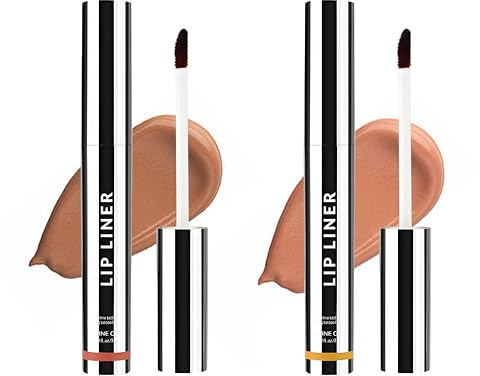 Lip Liner Peel Off Tattoo & Stain, långvarig berikad med hyalluronsyra och E-vitamin, för alla hudtyper (naturlig färg 01 + naturlig färg
